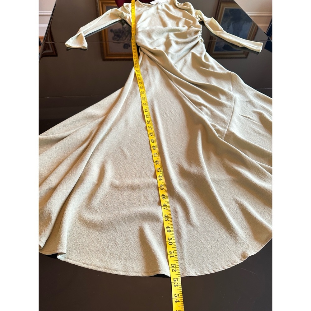 Zara Pistachio Green Asymmetrical Midi Dress, NWT, L* - Picture 12 of 16